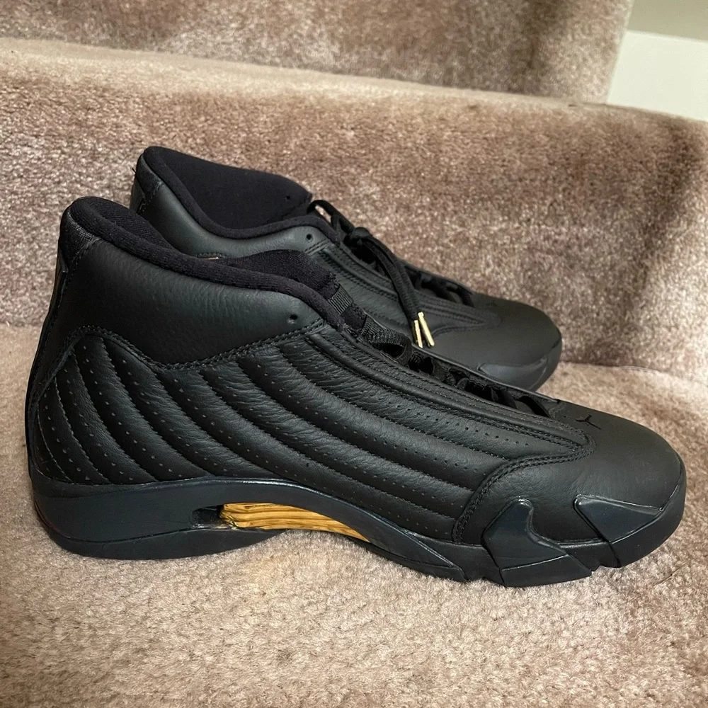 Black & Gold Jordan 14 DMP. - Picture 7 of 7